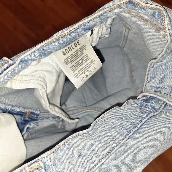 Agolde Kye Mid-rise Ankle Jeans Size 25 Light Blue Organic Cotton Blend Stretch - Picture 13 of 13